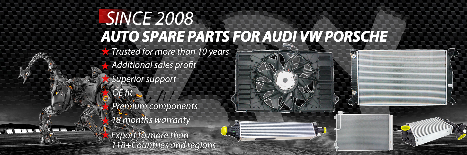 qualité Pièces de refroidissement automatiques usine